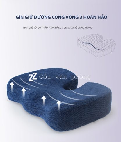 Gối lót ghế văn phòng công thái học loại dày GLM05