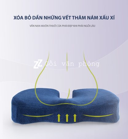 Gối lót ghế văn phòng công thái học loại dày GLM05