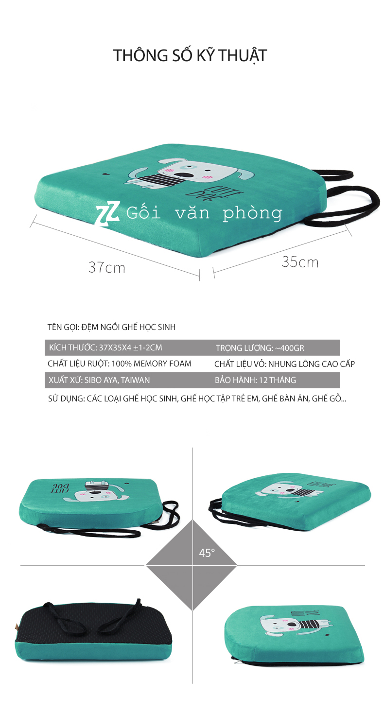 Thông số gối lót ghế Thông số gối lót ghế