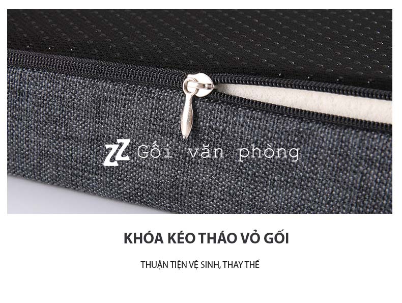 khóa kéo tháo vỏ gối