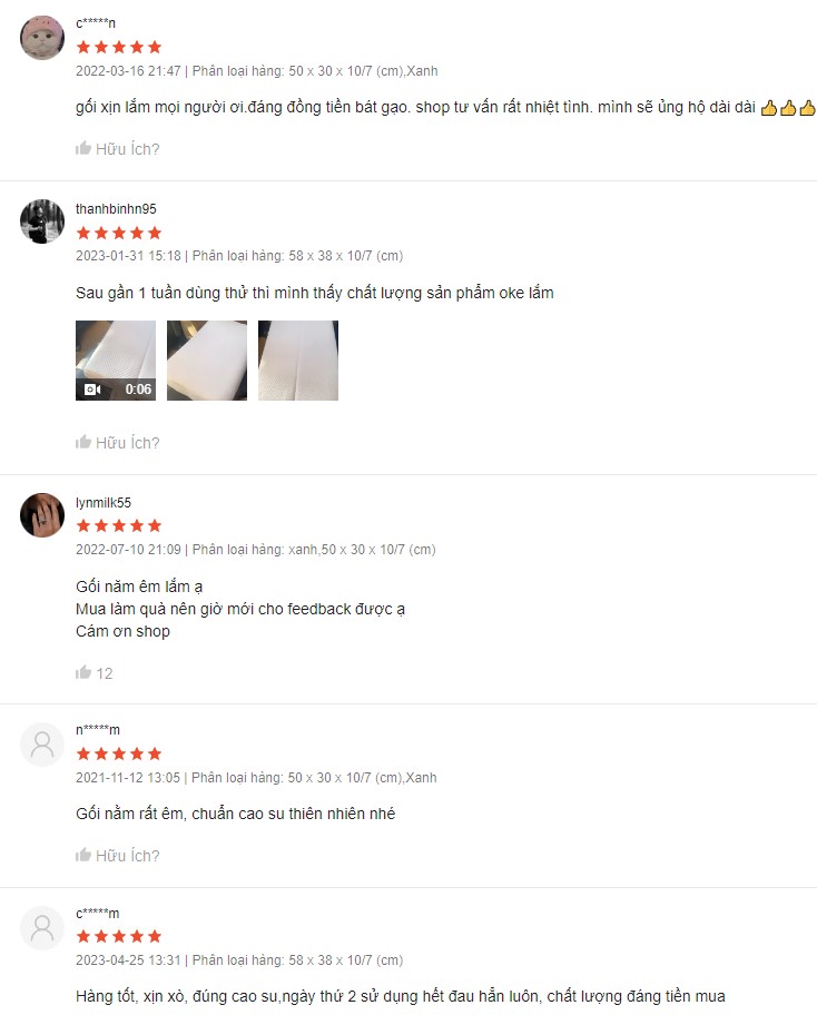 Đánh giá gối cao su thiên nhiên Đánh giá gối cao su thiên nhiên